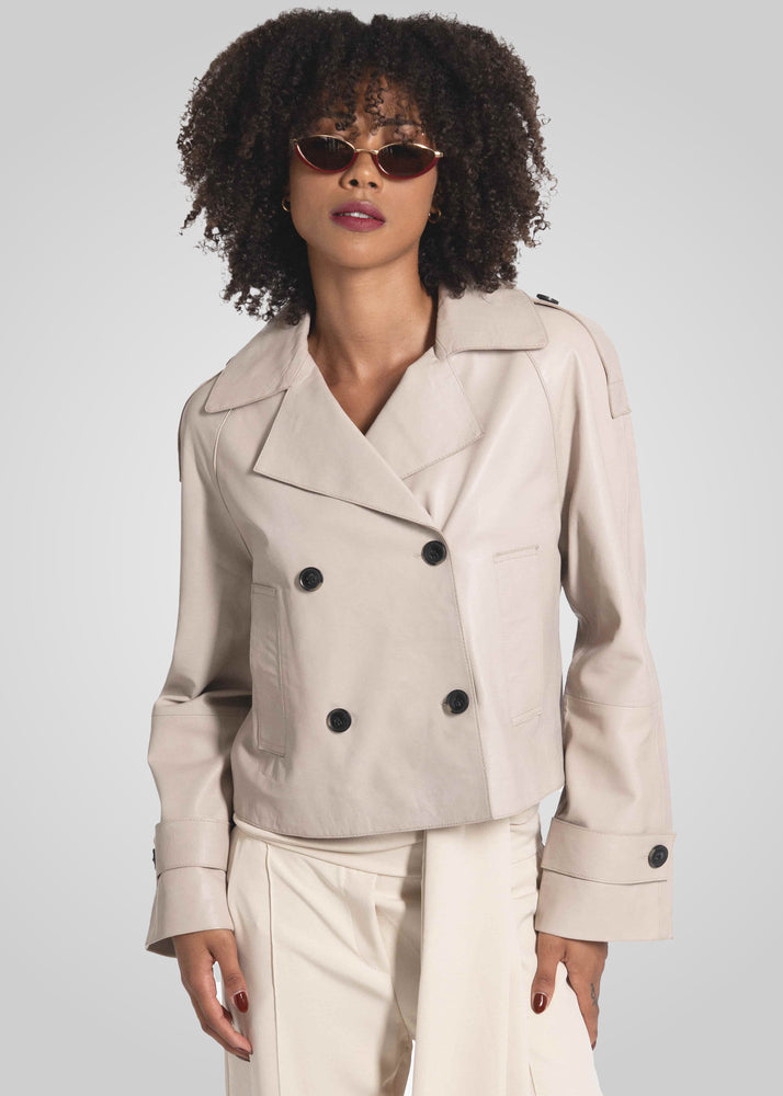 HANNA - CROPPED LEATHER JACKET