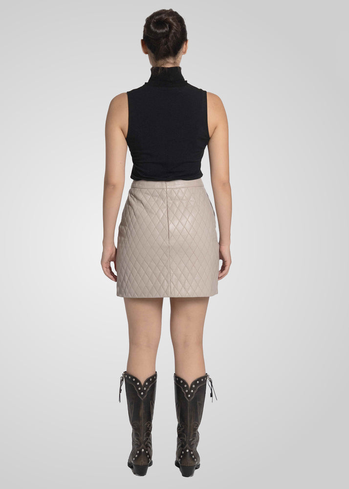 ABBA - QUILTED LEATHER SKIRT