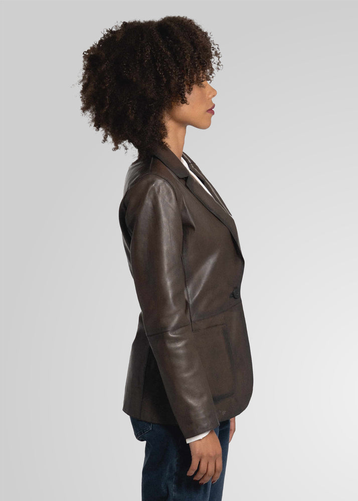 NOIAN - LEATHER BLAZER