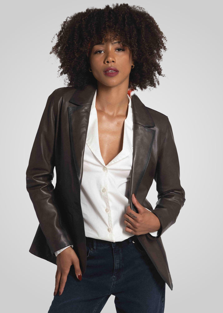 NOIAN - LEATHER BLAZER