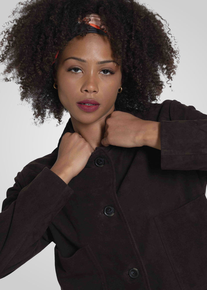 JIN - CROPPED SUEDE JACKET