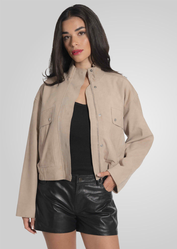 RAMONA - CROPPED SUEDE JACKET