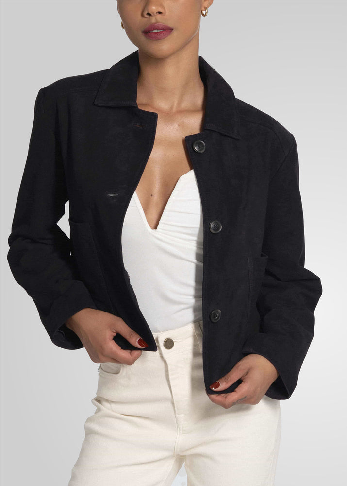 JIN - CROPPED SUEDE JACKET