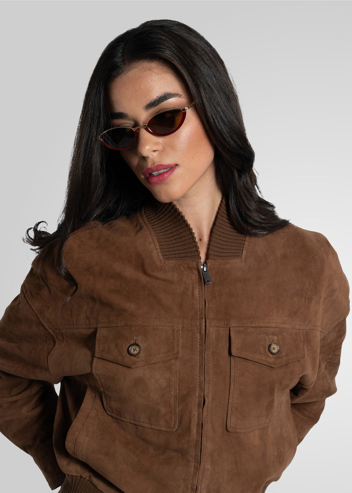 CAMILLA - SUEDE BOMBER JACKET