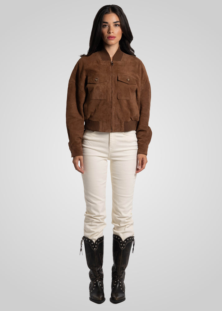 CAMILLA - SUEDE BOMBER JACKET