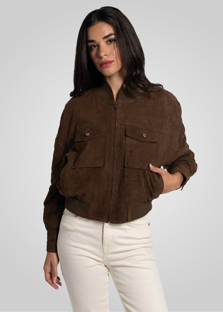 CAMILLA - SUEDE BOMBER JACKET