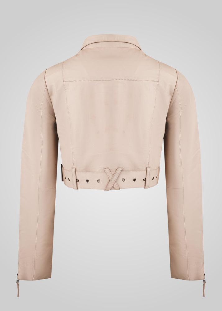 MIA - CROPPED LEATHER BIKER JACKET