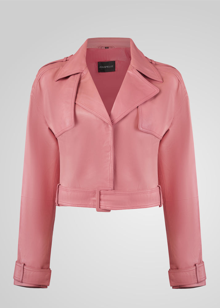 ROMIE - CROPPED TRENCH BIKER