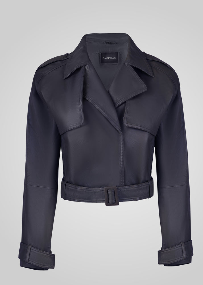 ROMIE - CROPPED TRENCH BIKER