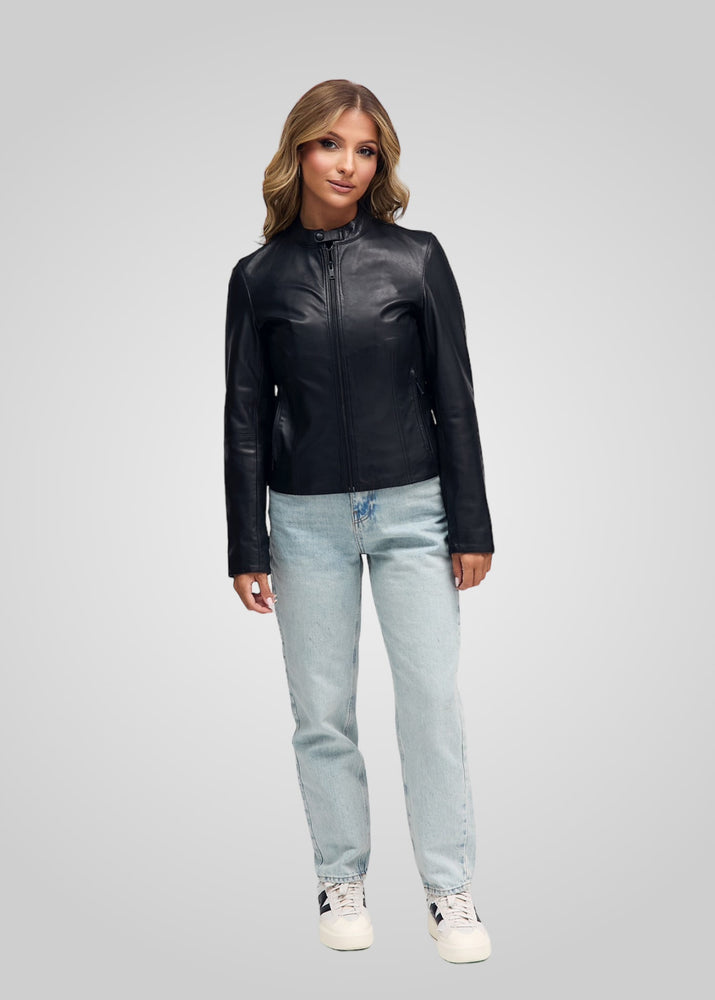 MONROE- CROPPED LEATHER JACKET