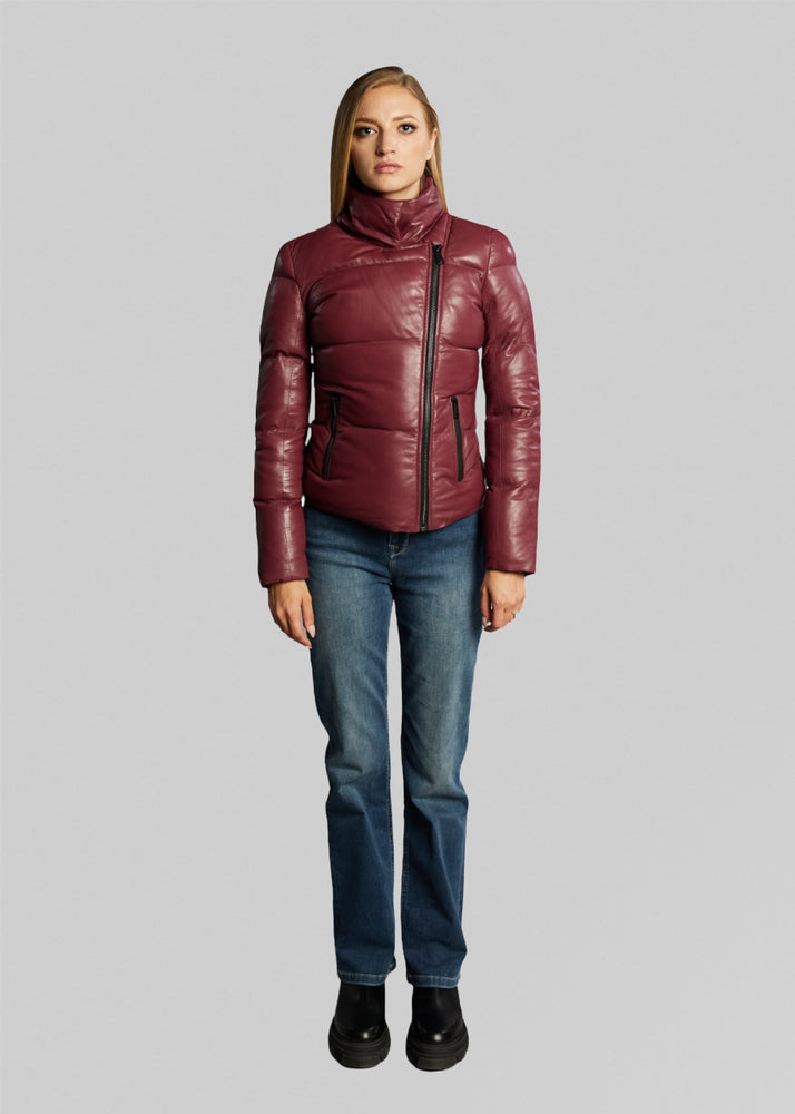 VICKY- LEATHER PUFFER