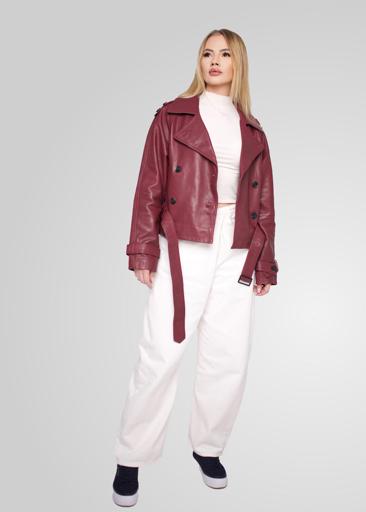 TRISHA - CROPPED LEATHER JACKET