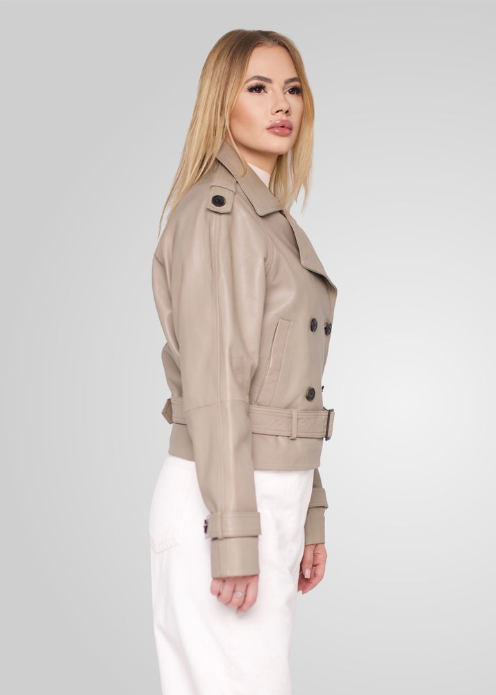 TRISHA - CROPPED LEATHER JACKET
