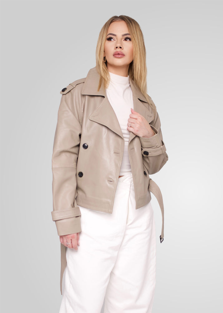 TRISHA - CROPPED LEATHER JACKET