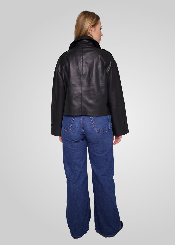 HANNA - CROPPED LEATHER JACKET