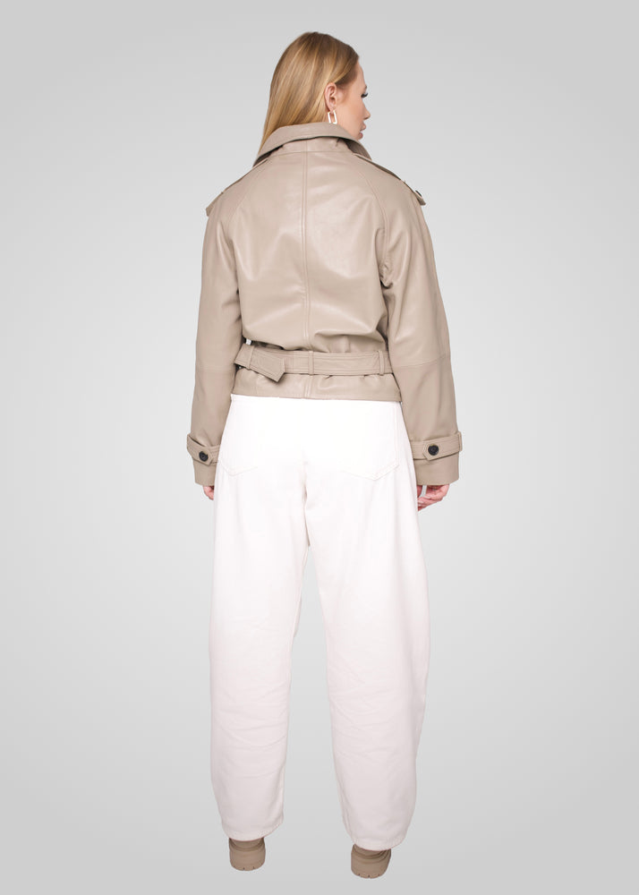 TRISHA - CROPPED LEATHER JACKET