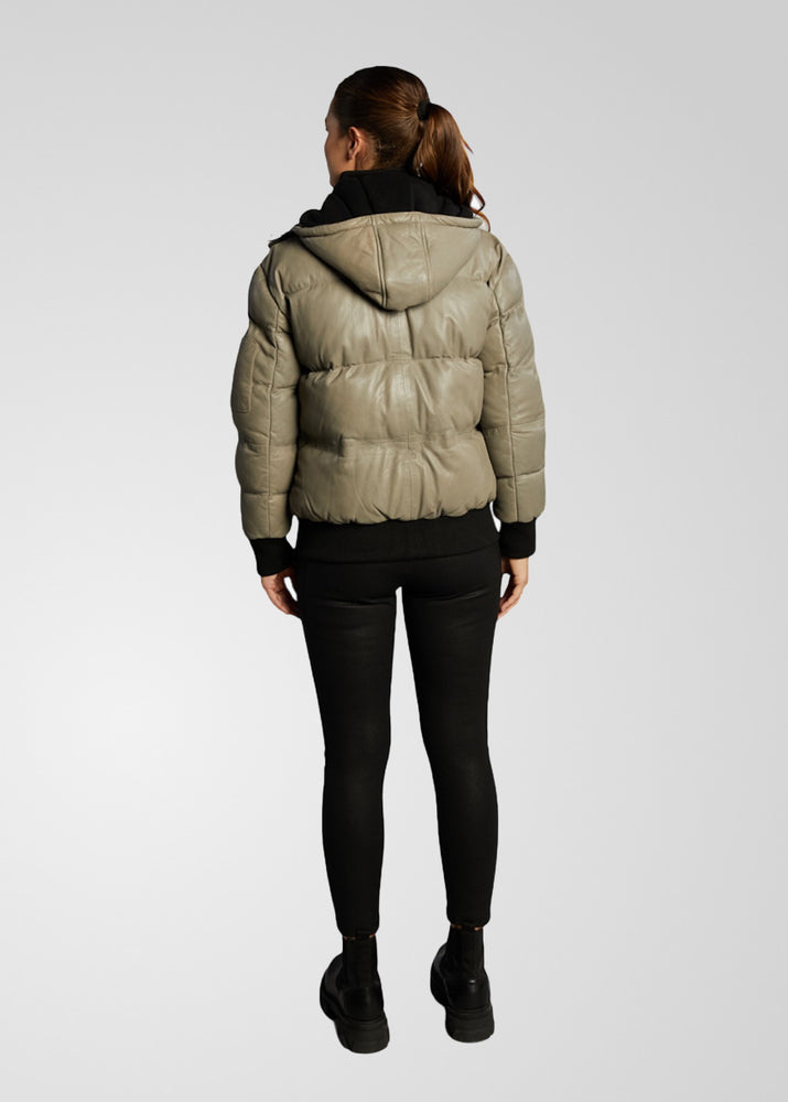 PIPER – Leather puffer