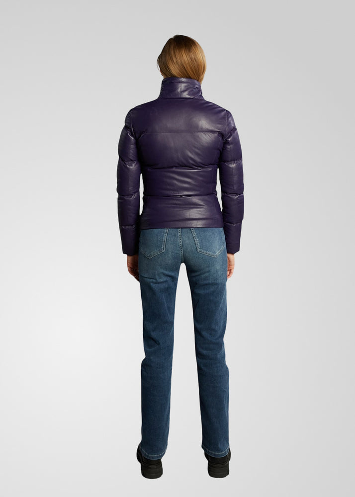 VICKY- LEATHER PUFFER