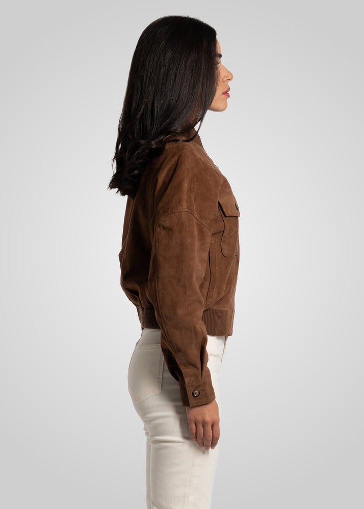 CAMILLA - SUEDE BOMBER JACKET