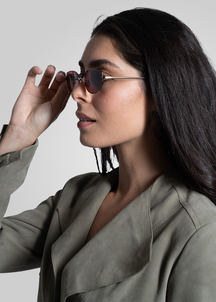 ADRIANA- CROPPED ASYMMETRICAL SUEDE JACKET