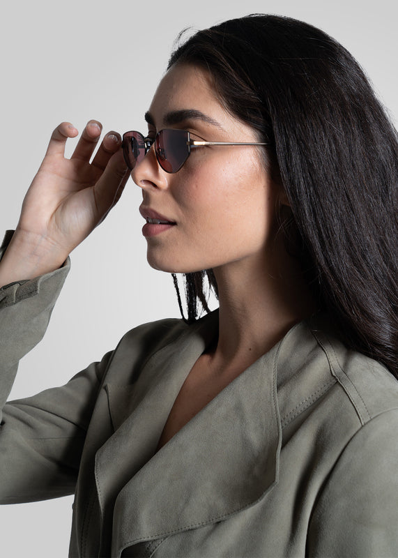 ADRIANA- CROPPED ASYMMETRICAL SUEDE JACKET