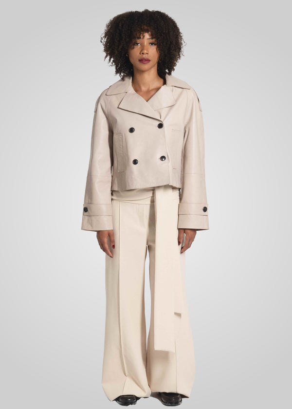 HANNA - CROPPED LEATHER JACKET