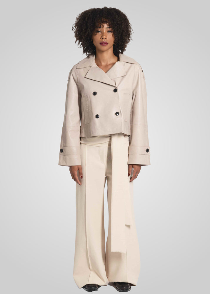 HANNA - CROPPED LEATHER JACKET