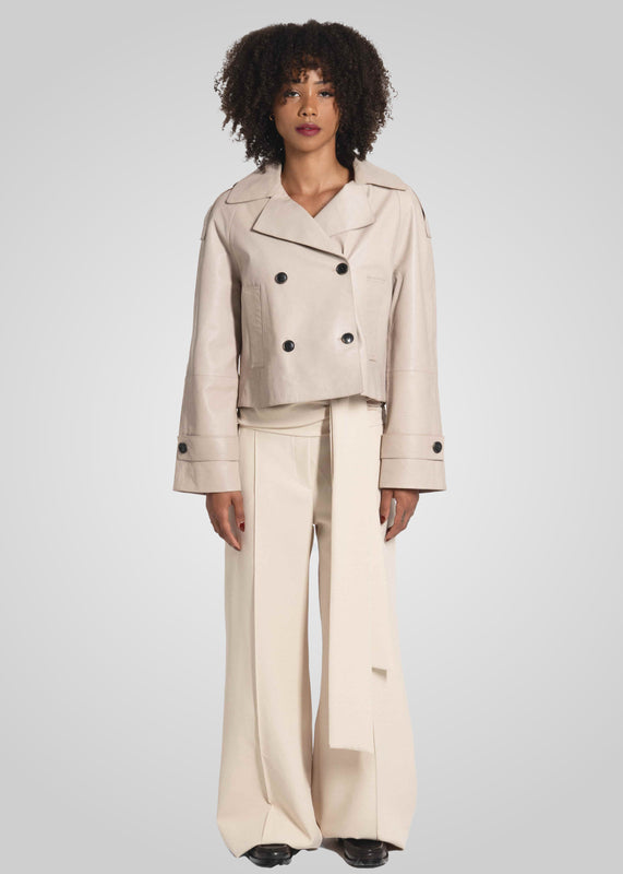 HANNA - CROPPED LEATHER JACKET