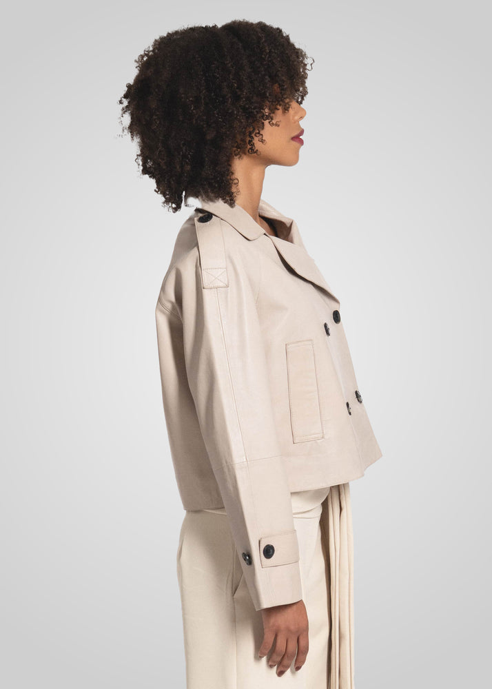 HANNA - CROPPED LEATHER JACKET