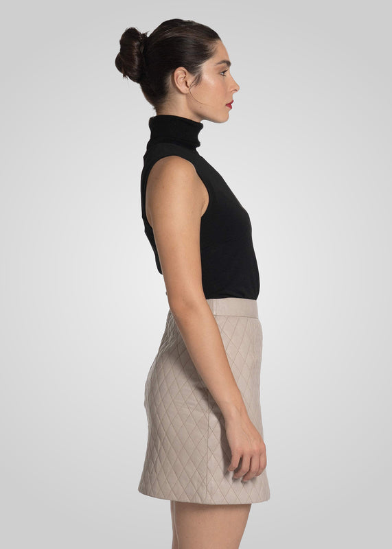 ABBA - QUILTED LEATHER SKIRT