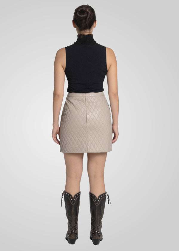 ABBA - QUILTED LEATHER SKIRT