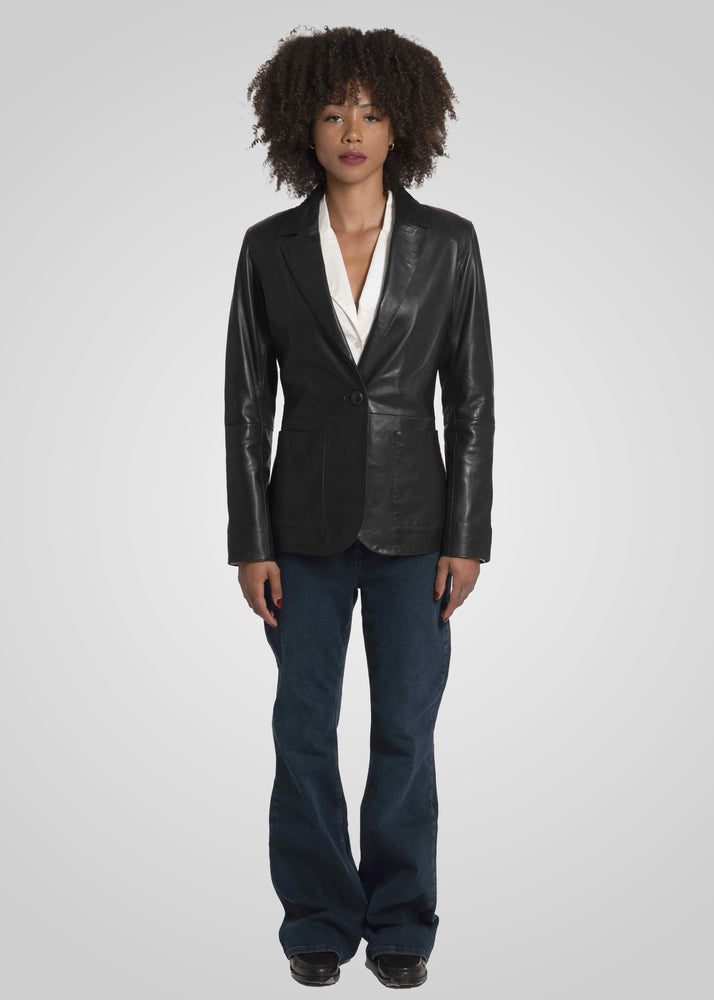 NOIAN - LEATHER BLAZER