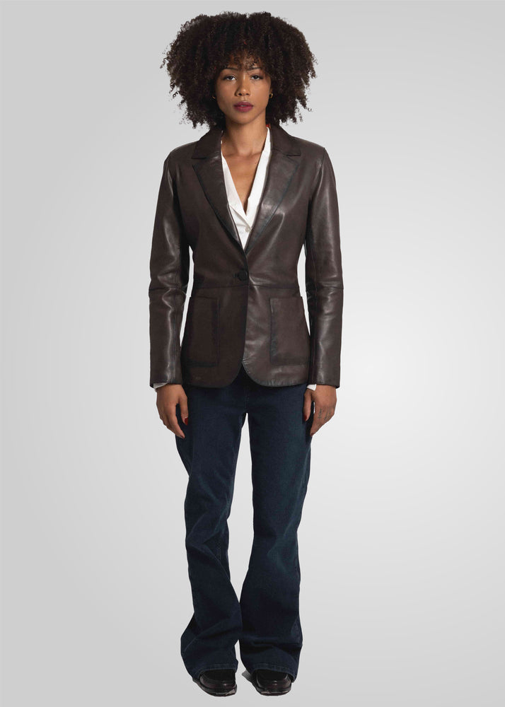 NOIAN - LEATHER BLAZER