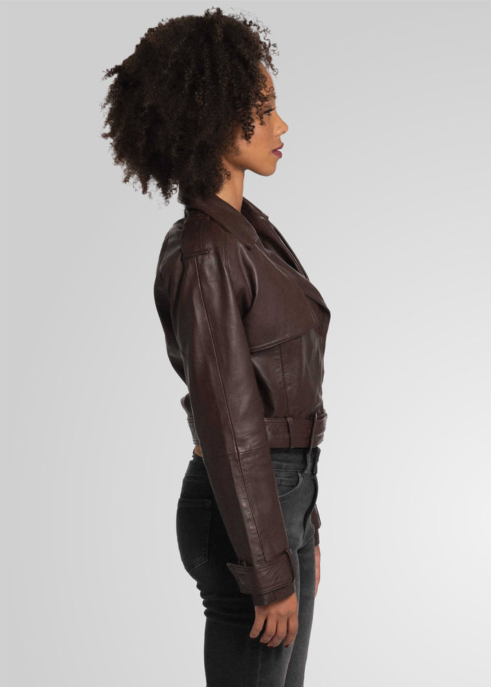 ROMIE - CROPPED TRENCH BIKER