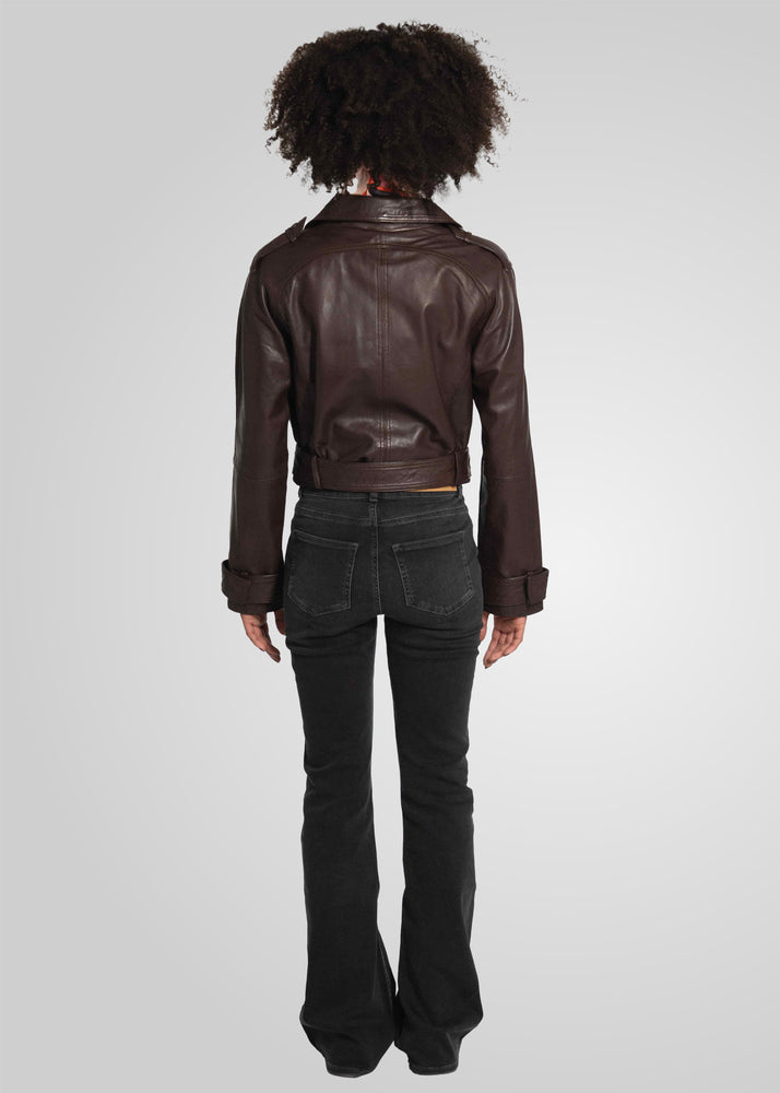 ROMIE - CROPPED TRENCH BIKER