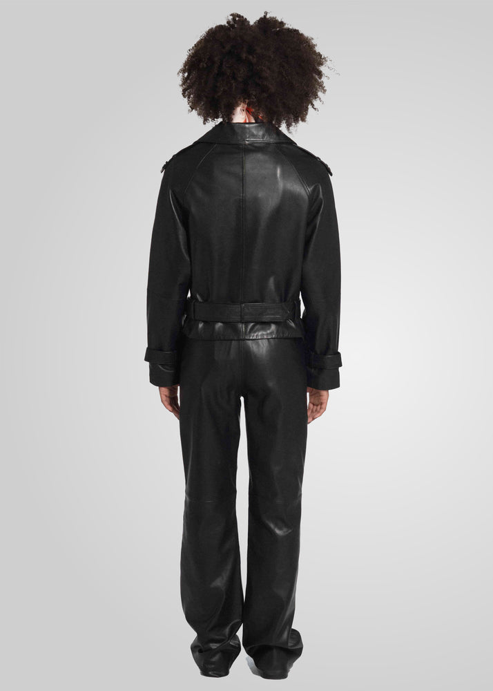 TRISHA - CROPPED LEATHER JACKET
