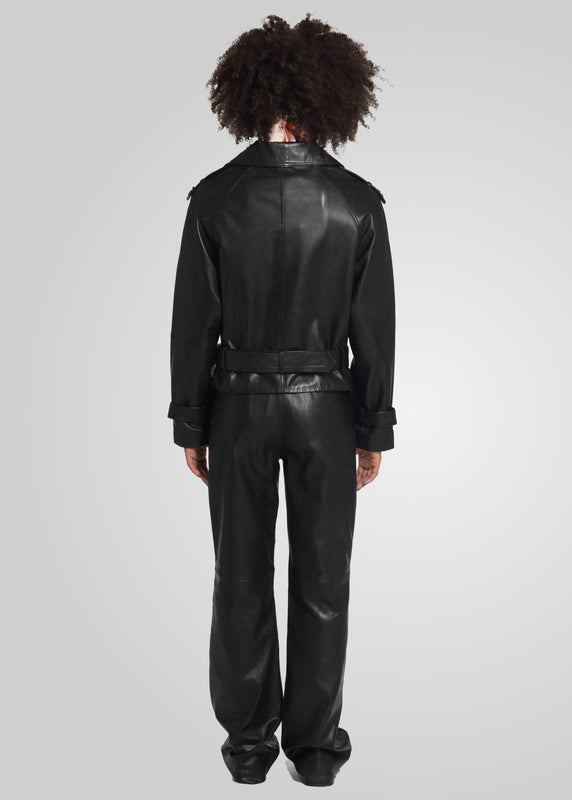 TRISHA - CROPPED LEATHER JACKET