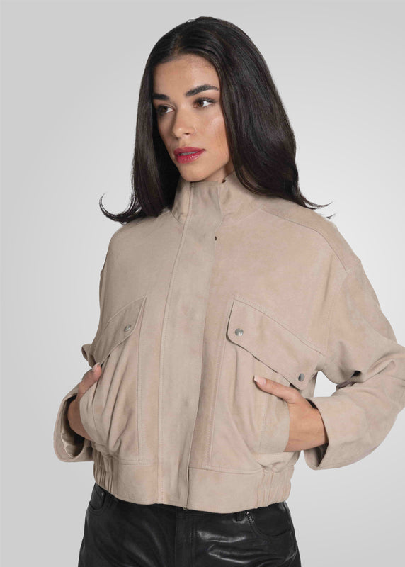 RAMONA - CROPPED SUEDE JACKET