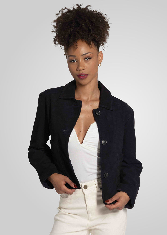 JIN - CROPPED SUEDE JACKET