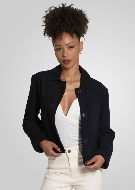 JIN - CROPPED SUEDE JACKET