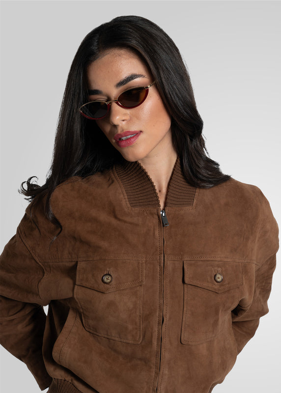 CAMILLA - SUEDE BOMBER JACKET