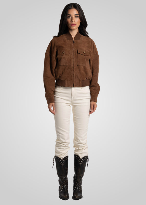 CAMILLA - SUEDE BOMBER JACKET