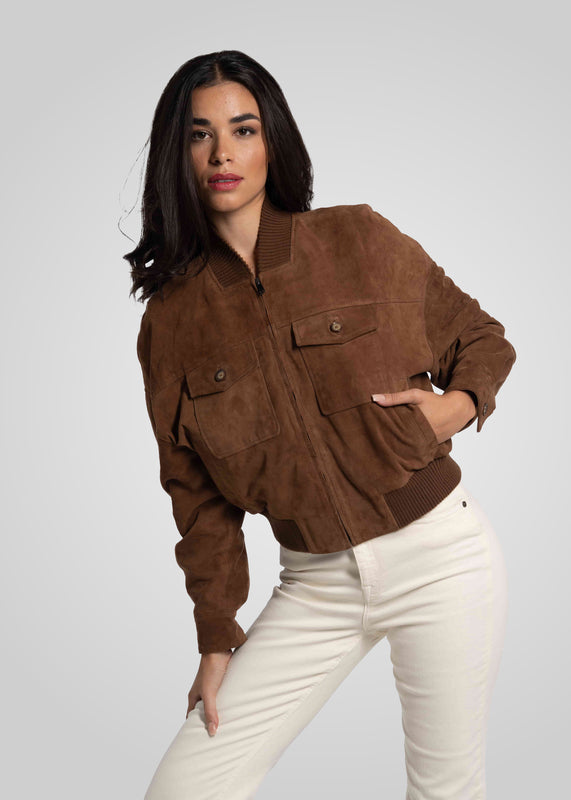 CAMILLA - SUEDE BOMBER JACKET