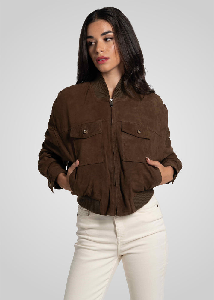 CAMILLA - SUEDE BOMBER JACKET