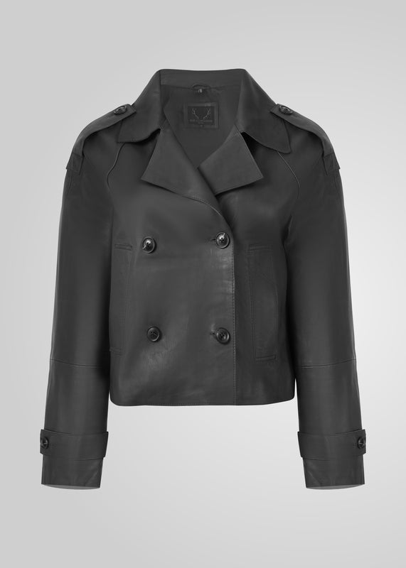 HANNA - CROPPED LEATHER JACKET