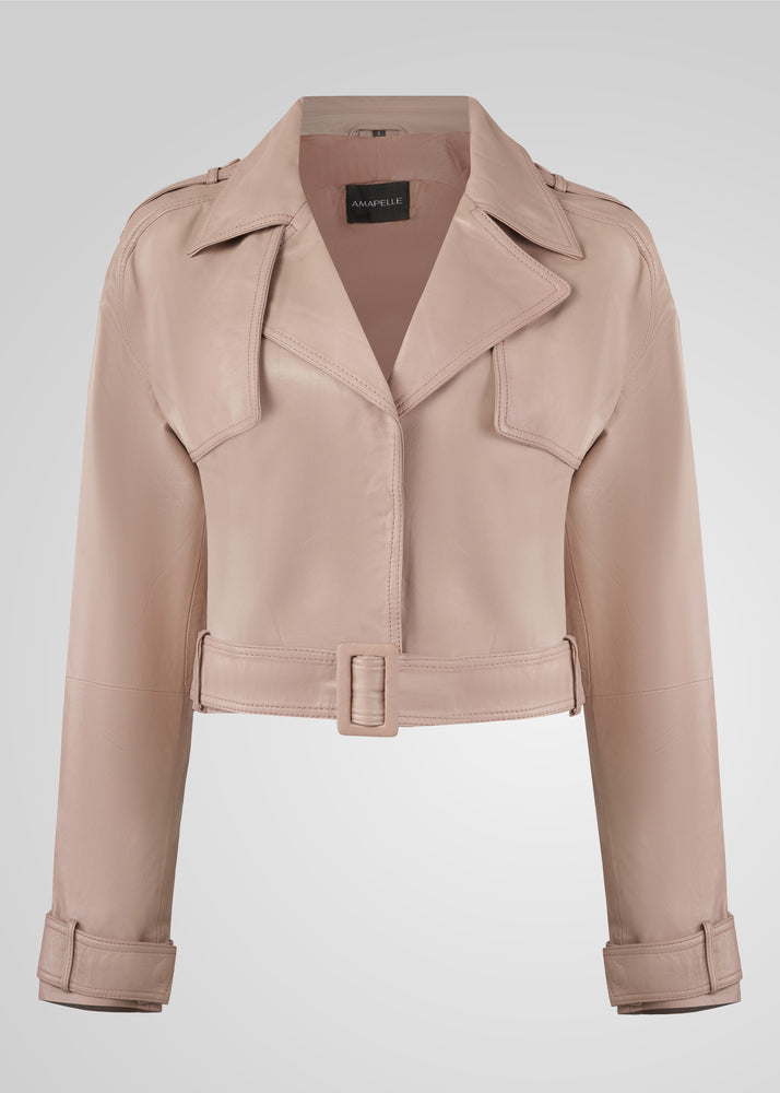 ROMIE - CROPPED TRENCH BIKER