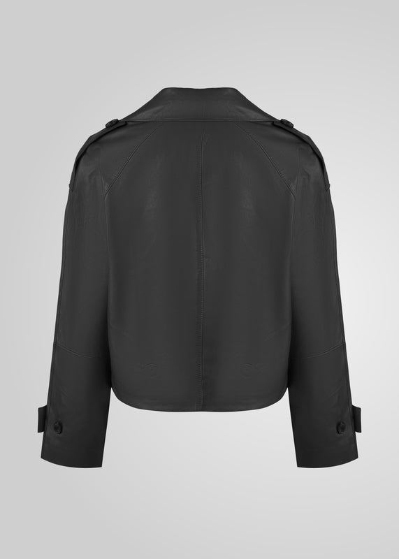 HANNA - CROPPED LEATHER JACKET