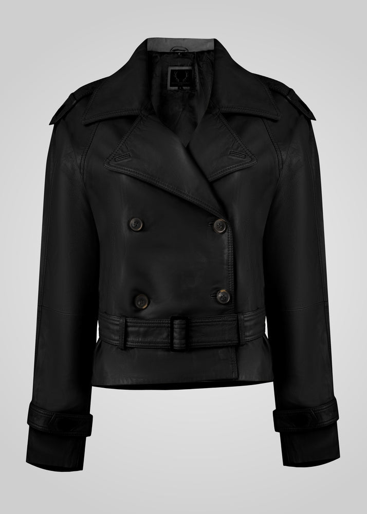 TRISHA - CROPPED LEATHER JACKET