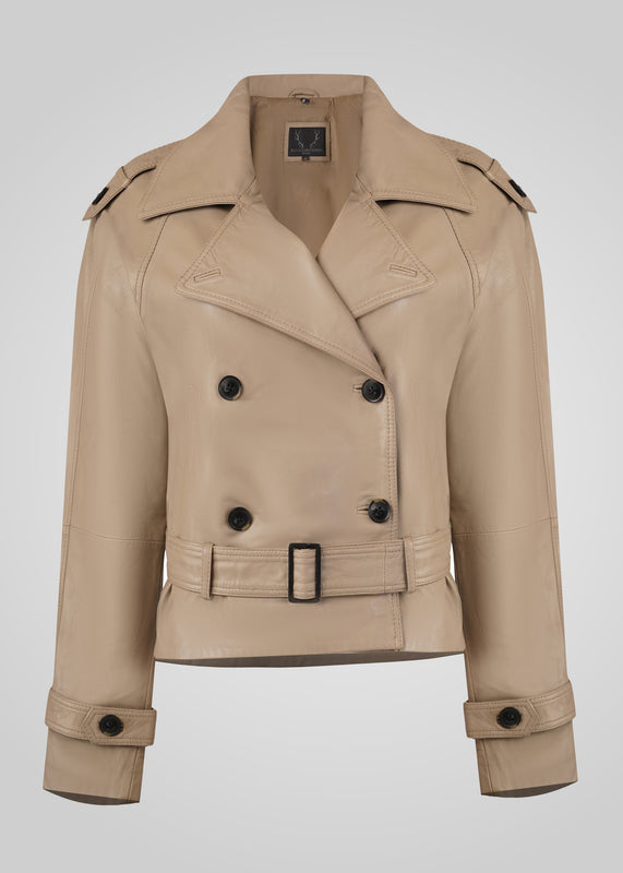 TRISHA - CROPPED LEATHER JACKET