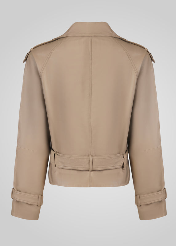 TRISHA - CROPPED LEATHER JACKET